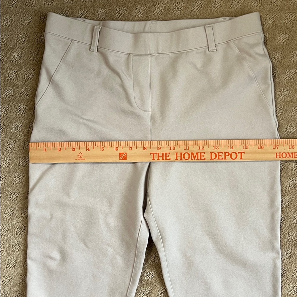 Quince Light Tan Ultra Stretch Ponte Dress Straight Leg Pant Chinos - Picture 5 of 9